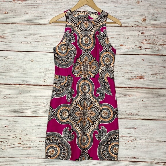 Anthropologie Moulinette Soeurs Geidi Pink Print Sheath Dress Sz 4 - Picture 6 of 16